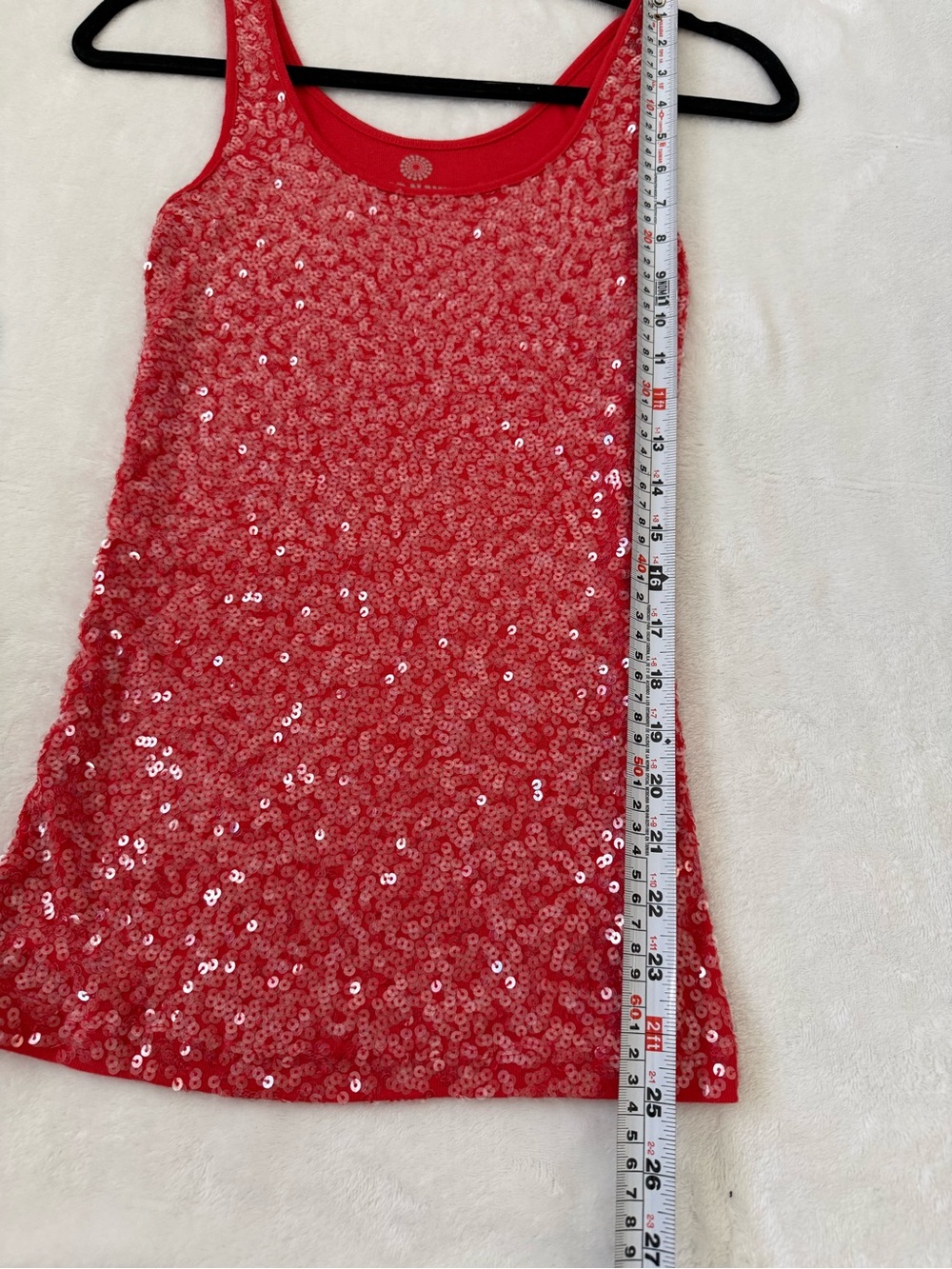 Vintage Old Navy Red Sequin Long Tank Top | Size XS - Picture 5 of 5